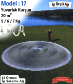 Model 17 - İp Örgü Deniz Serpme Ağı