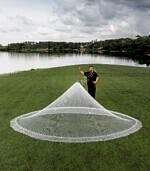 Zincirli İp Örgü Serpme Ağ 5 Kg